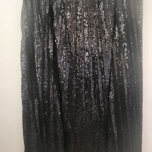 Vera Wang Shimmering Black Maxi Skirt